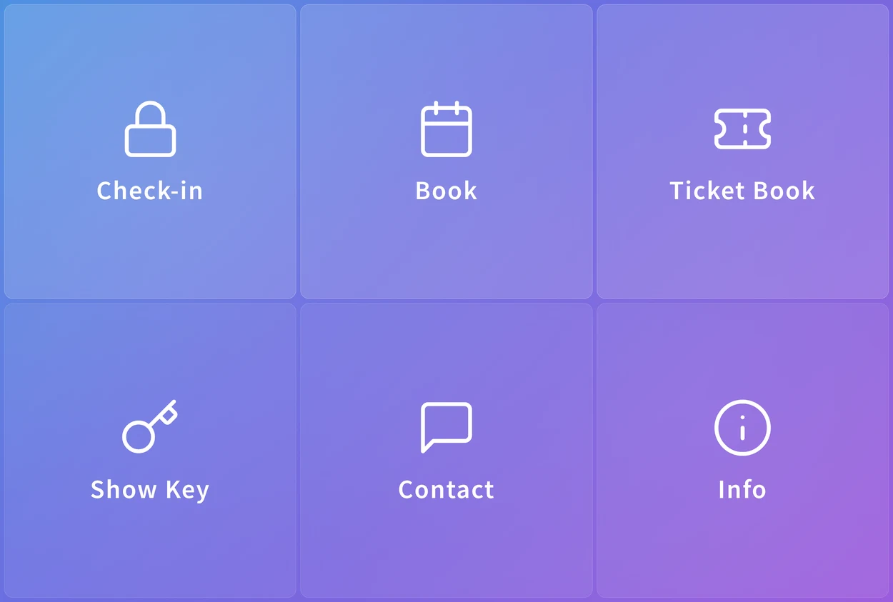 Rich menu for Rental space