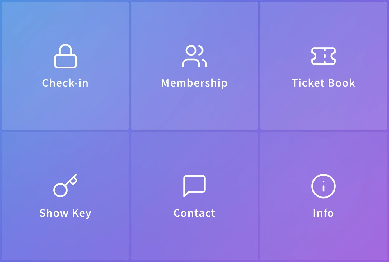 Rich menu for Gym & studio